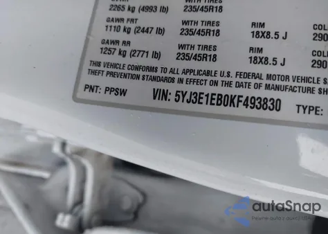 2019 Tesla Model 3 Long Range/Performance from USA, damaged, VIN 5YJ3E1EB0KF493830